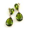 Raindrops Earrings Pierced ~ Olive