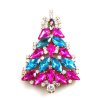 Xmas Tree Brooch #02 ~ Fuchsia Aqua*