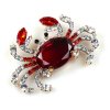 Crab Pin Medium ~ Red