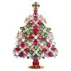 37 cm XXL Xmas Tree Table Decoration ~ Green Red Clear*