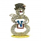 Snowman Standing Decoration 9cm Aqua Gift*