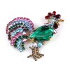 Rooster Brooch ~ Green