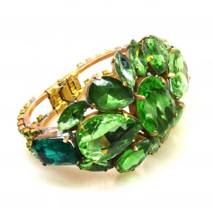 Iridescence Clamper Bracelet ~ Extra Green and Emerald*