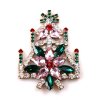 One Flower Tree Brooch 8cm ~ Pink Emerald*