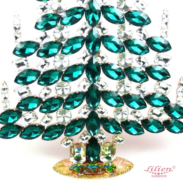 31 cm XXL Xmas Tree Table Decoration ~ Clear Crystal* : LILIEN CZECH,  authentic Czech rhinestone jewelry