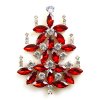 Xmas Tree Brooch #15 ~ Red Clear*