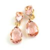 Raindrops Earrings Clips ~ Pink