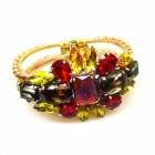 Barocco Clamper Bracelet ~ Fuchsia Topaz Multicolor*