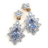 Emotion Lace Earrings Clips ~ Light Sapphire