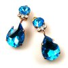 Tearsdrops Earrings Clips ~ Aqua*