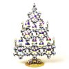 Xmas Flowers Tree Decoration 16cm ~ Violet with Aurora Borealis*