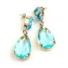 Pears Earrings Pierced ~ Aqua