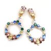 Paradise Valley Clips Earrings ~ Sapphire Yellow Pink