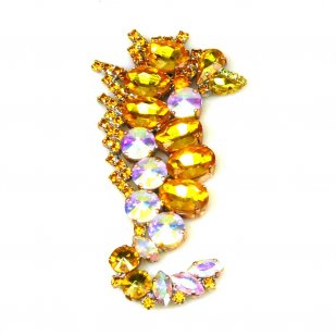 Sea-Horse Brooch ~ Topaz with AB*
