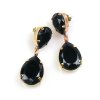 Raindrops Earrings Pierced ~ Black