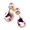 Tearsdrops Earrings Clips ~ Pink*