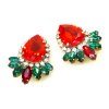 Paris Charm Earrings Clips ~ Hyacinth Emerald*