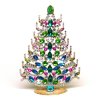 Plentiful Xmas Stand-up Tree 17cm ~ Green Aqua Fuchsia*