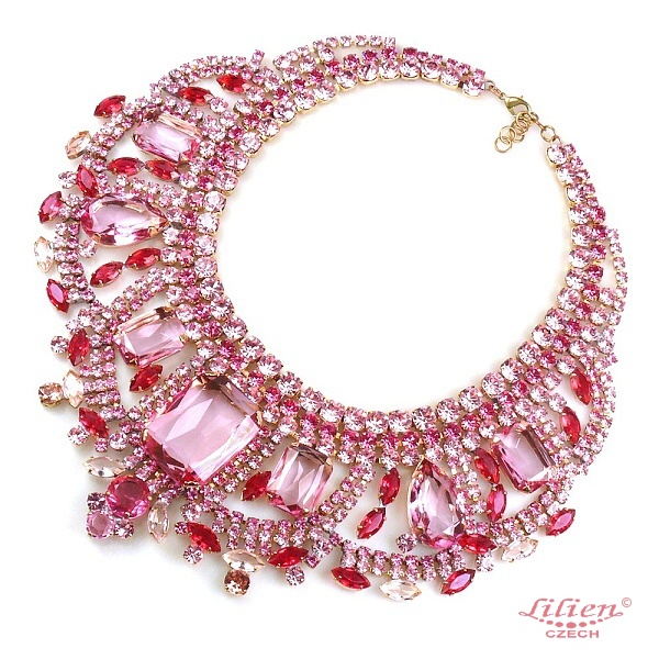 large pink necklace