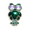 Owl Pin Medium ~ Emerald*