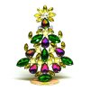 Festive Xmas Standing Tree 17cm ~ Green Vitrail Yellow*