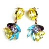 Close to Heaven Pierced Earrings ~ Yellow Multicolor