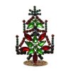 One Flower Tree Standing 8cm ~ Green Red Emerald*