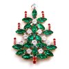 Xmas Tree Brooch #15 ~ Emerald Clear*