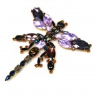 Dragonfly Brooch Extra Large ~ Purple Amethyst*