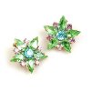 True Love Earrings Pierced ~ Green and Pastel Colors