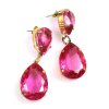 Raindrops Earrings Pierced ~ Fuchsia