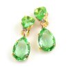 Raindrops Earrings Clips ~ Green