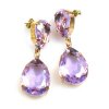 Raindrops Earrings Pierced ~ Violet