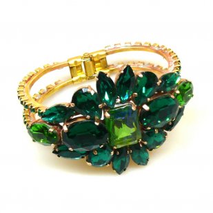 Barocco Clamper Bracelet ~ Emerald Green*