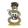 Snowman Standing Decoration 9cm Emerald Gift*