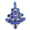 Xmas Teardrops Tree Brooch 10cm ~ Blue Clear*