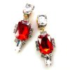 Gallery Earrings Clips ~ Red Clear*