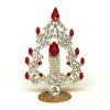 Tree with Candle Decoration 10cm ~ Clear with Red*