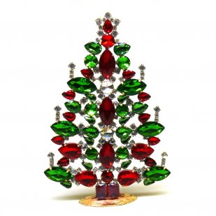 21cm Xmas Tree Decoration Navettes ~ Red Green*