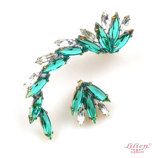 Effervescence Necklace Set ~ Emerald Green : LILIEN CZECH, authentic Czech  rhinestone jewelry