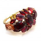 Iridescence Clamper Bracelet ~ Extra Red and Fuchsia*