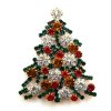 Xmas Tree Brooch #08 ~ Topaz Red Emerald Clear*