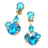 Anna Marie Earrings Clips ~ Aqua*