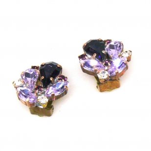 Artemis Earrings Clips ~ Purple Amethyst*