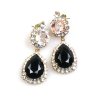 Rainbow Rain Pierced Earrings ~ Black