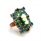 Cameo Ring ~ Green Aqua*