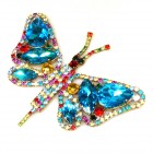 Large Glamorous Butterfly ~ Aqua Multicolor*