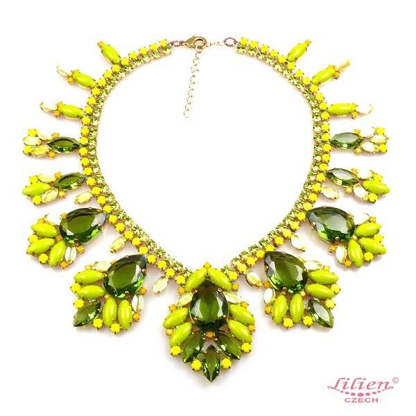 Effervescence Necklace Set ~ Emerald Green : LILIEN CZECH, authentic Czech  rhinestone jewelry