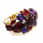 Iridescence Clamper Bracelet ~ Extra Red and Violet*