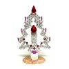 Tree with Candle Decoration 10cm ~ Clear with Red*